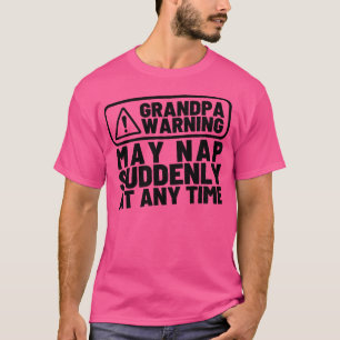 T-shirt Grand-père Avertissement mai faire la sieste souda