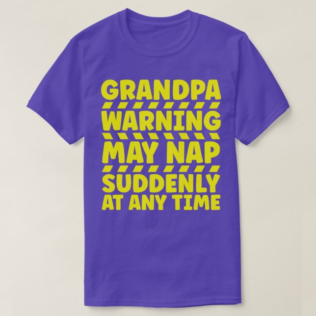 T-shirt Grand-Père Avertissement Peut Tomber Soudainement  (Design devant)
