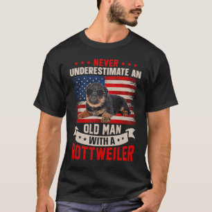 T-shirt Grand-Père Chien ne sous-estime jamais le Vieux-Ho