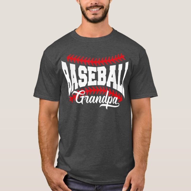 T-shirt Grand-père de baseball masculin (Devant)