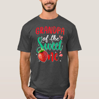 T-shirt Grand-Père De La Douce Une Fraise 1er Anniversaire