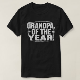 T-shirt Grand-père de l'année Design rétro en détresse