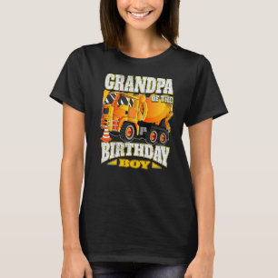 T-shirt Grand-Père De L'Anniversaire Boy Concrete Mixer Ca