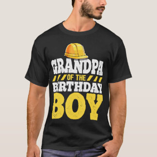 T-shirt Grand-père de l'anniversaire Boy Construction Anni