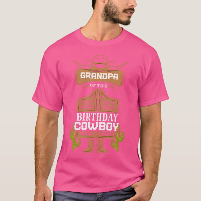 T-shirt Grand-Père De L'Anniversaire Cowboy Western Rodeo  (Devant)