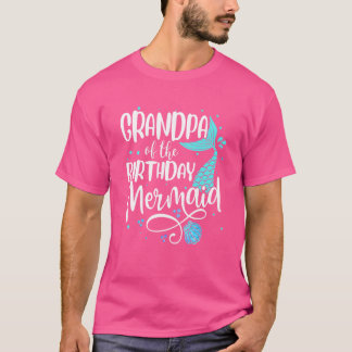 T-shirt Grand-Père De L'Anniversaire Famille De Sirènes Co