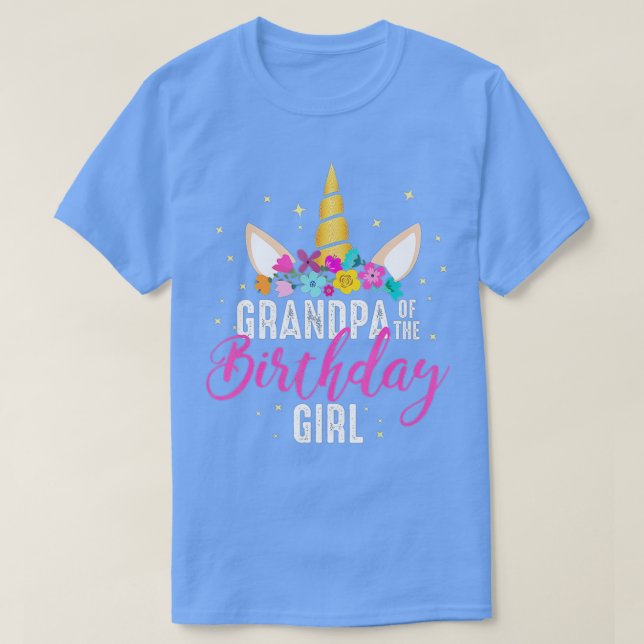 T-shirt Grand-Père De L'Anniversaire Fille Grand-Père Don  (Design devant)