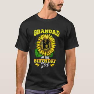 T-shirt Grand-Père De L'Anniversaire Fille Tournesol Anniv