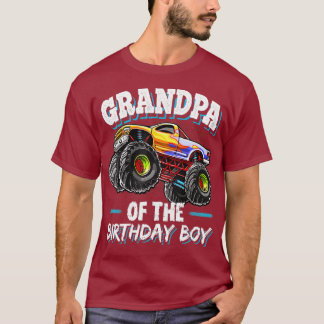 T-shirt Grand-père de l'anniversaire garçon Monster Truck 