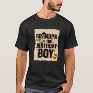 T-shirt Grand-Père De L'Anniversaire Garçon Pirate Thème 5
