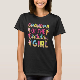 T-shirt Grand-Père De L'Anniversaire Jour Glace Fête Match