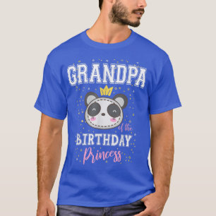 T-shirt Grand-père de l'Anniversaire Princesse Cute Panda
