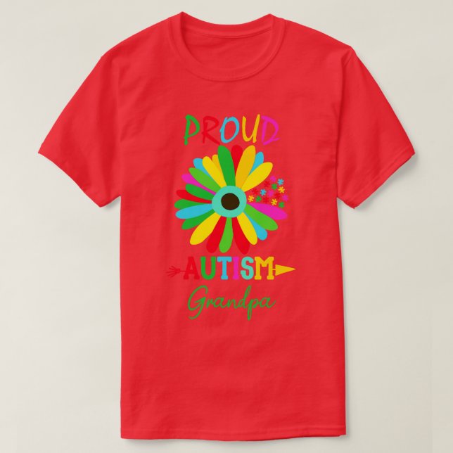 T-shirt grand-père de l'autisme (Design devant)