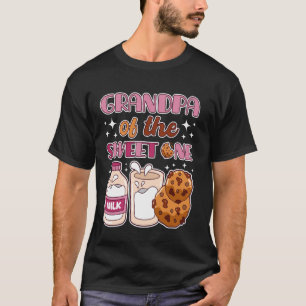 T-shirt Grand-père de Sweet One Cookies and Milk 1er anniv