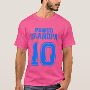 T-shirt Grand-père de volley-ball fier numéro 10 B
