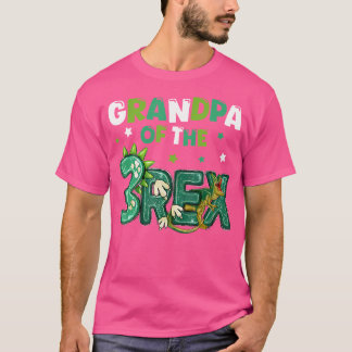 T-shirt Grand-Père Des Trois Rex Anniversaire Famille Dino
