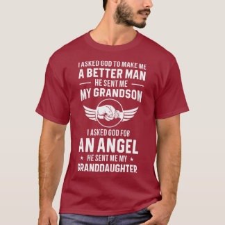 T-shirt Grand-père Dieu m'a envoyé ma petite-fille
