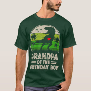 T-shirt Grand-père Dinosaur de l'Anniversaire garçon corre