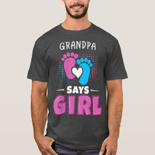 T-shirt Grand-père dit Fille bébé Genre Reveal Outfit Preg
