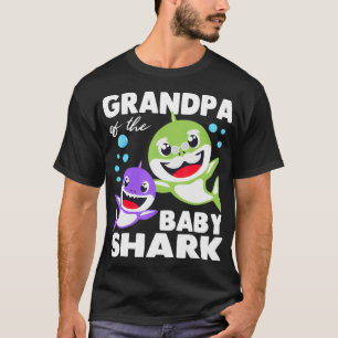 T-shirt Grand-Père Du Bébé Requin Anniversaire Grand-P