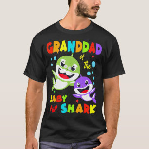 T-shirt Grand-Père Du Bébé Requin Anniversaire Grand-Père