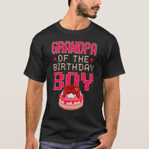 T-shirt Grand-père du garçon d'anniversaire Gamepad corres