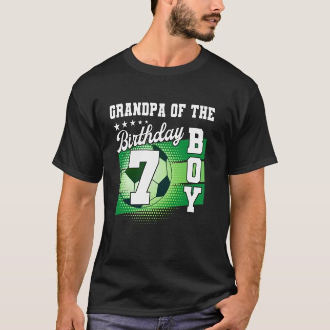 T-shirt Grand-Père Du Garçon D'Anniversaire Son 7E Anniver (Devant)