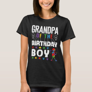 T-shirt Grand-père du garçon qui fête son anniversaire Puz