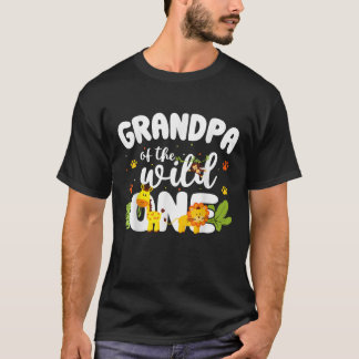 T-shirt Grand-père du zoo de Wild One Birthday Safari Jung