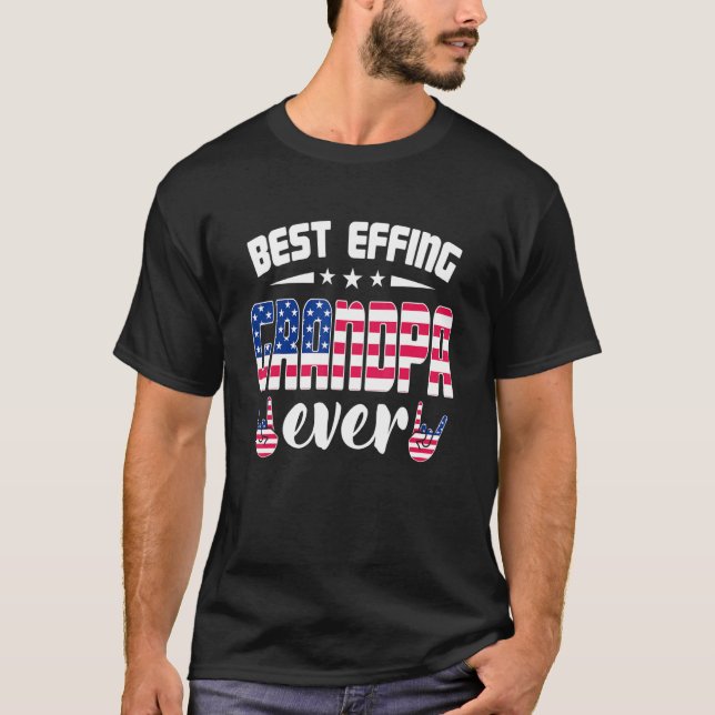 T-shirt grand-père en effervescence de grand-père américai (Devant)
