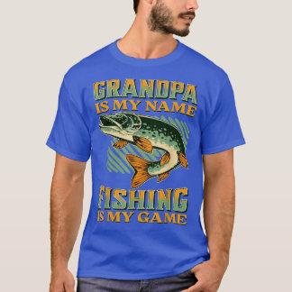 T-shirt Grand-père est mon nom Pêche est mon jeu Drôle Pêc