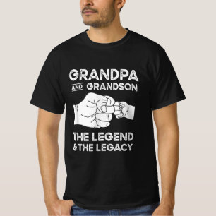 T-shirt Grand-Père Et Grand-Fils La Légende Et L'Hérita