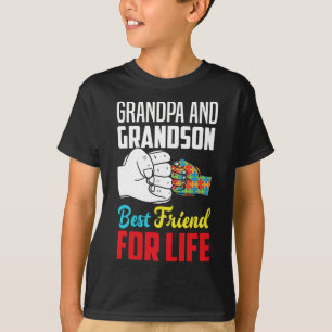 T-shirt Grand-Père Et Grand-Fils Meilleur Ami Pour La Vie 