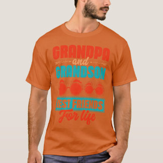 T-shirt Grand-Père Et Grand-Fils Meilleurs Amis De La Vie 