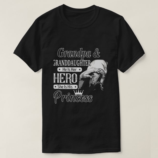 T-shirt Grand-père et petite-fille (Design devant)