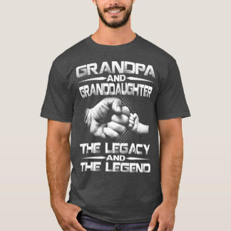 T-shirt Grand-Père Et Petite-Fille La Légende Et