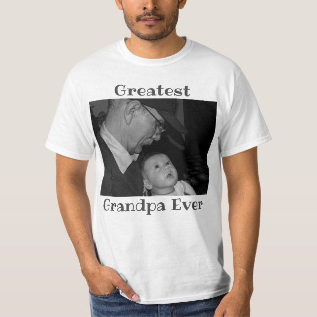 T-shirt Grand-père Ever photo de famille Créer votre propr (Devant)