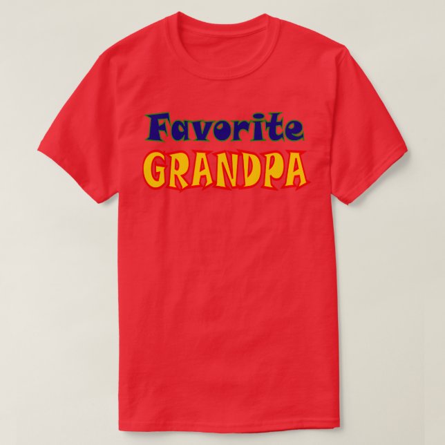 T-shirt Grand-père favori (Design devant)
