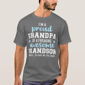 T-shirt Grand-père fier d'un petit-fils génial