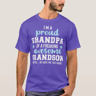 T-shirt Grand-père fier d'un petit-fils génial