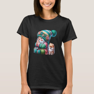 T-shirt Grand-père Gnome Catholique Avec Mains en Prière E