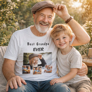 T-shirt Grand-père grand-père famille photo collage