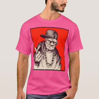 T-shirt Grand-père Hip hop grincheux