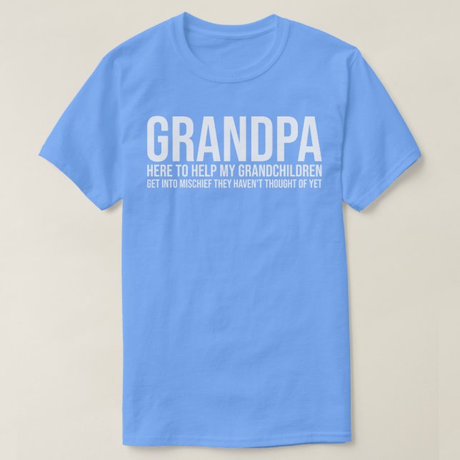 T-shirt Grand-père ici pour aider mes petits-enfants à ent (Design devant)