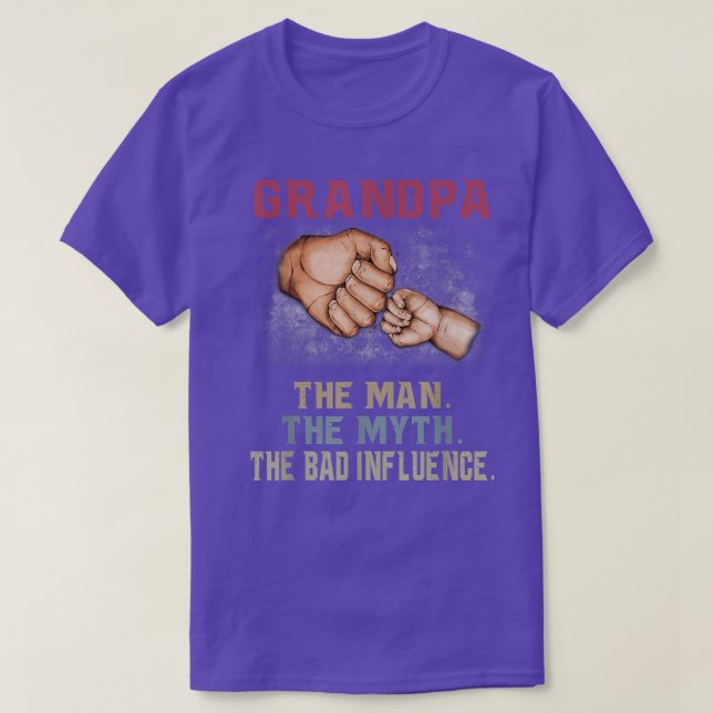T-shirt Grand-Père Les Hommes Le Mythe La Mauvaise Influen (Design devant)