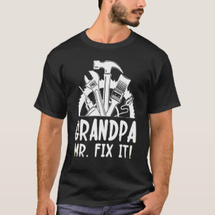 T-shirt Grand-Père M. Fix It Happy Père Day Mécanique Plum