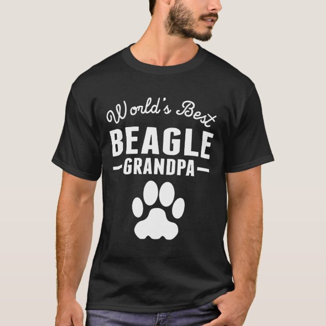 T-shirt Grand-père meilleur Beagle du monde (Devant)