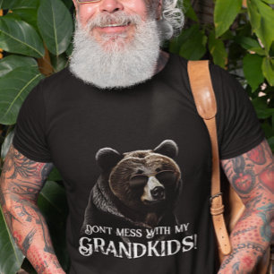 T-shirt Grand-père Ours "Ne manquez pas avec mes petits-en