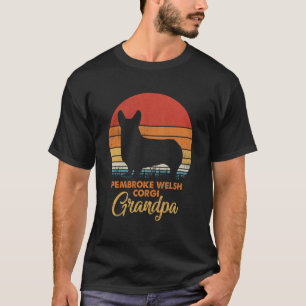 T-shirt Grand-père Pembroke Welsh Corgi Retro Vintage Couc