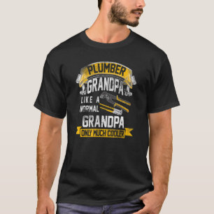 T-shirt Grand-père plombier comme un grand-père normal plo